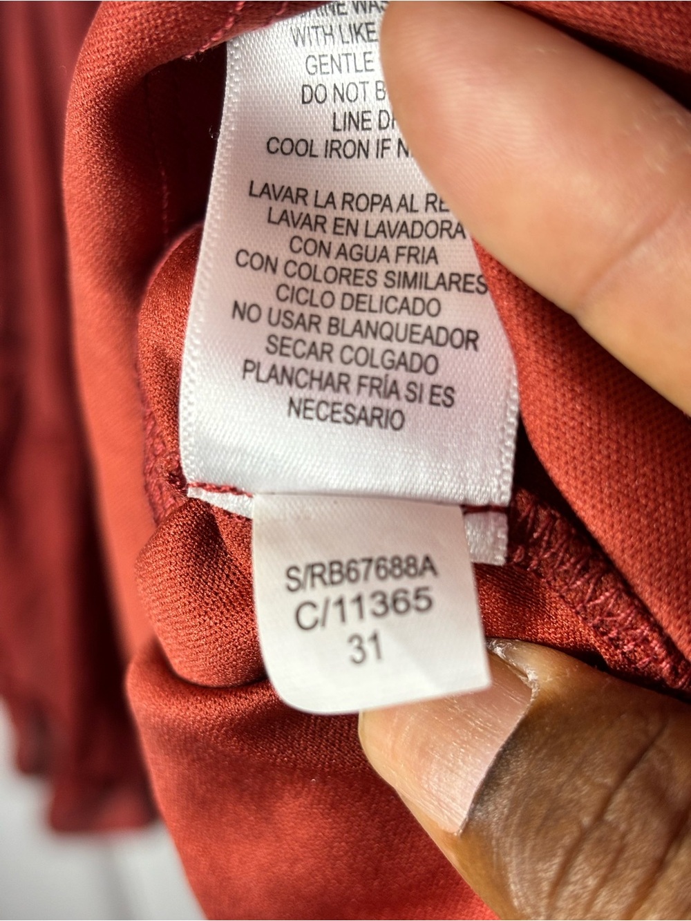 Signature by Robbie Bee Rust Red Tie-Shoulder Midi Dress - Picture 6 of 6